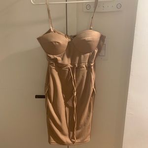 Tan Bustier Dress
